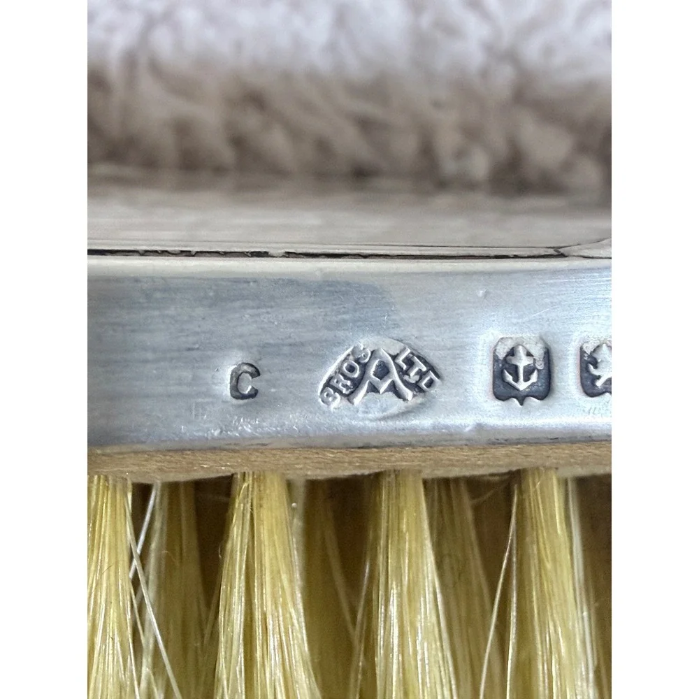 Vintage 1922 Adie Brothers Sterling Silver Clothes Brush Birmingham Hallmarked